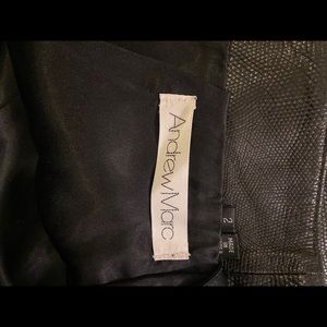 Andrew Mark, black, leather skirt